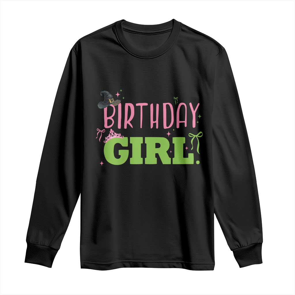 Birthday Girl Long Sleeve Shirt Witch Pink Green Toddler Baby 1st 2nd 3rd 4th 5th 6th 7th