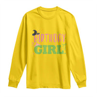 Birthday Girl Long Sleeve Shirt Witch Pink Green Toddler Baby 1st 2nd 3rd 4th 5th 6th 7th