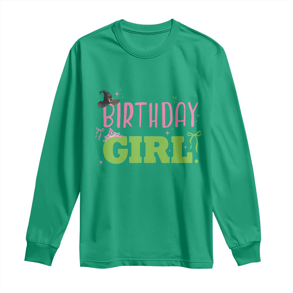 Birthday Girl Long Sleeve Shirt Witch Pink Green Toddler Baby 1st 2nd 3rd 4th 5th 6th 7th