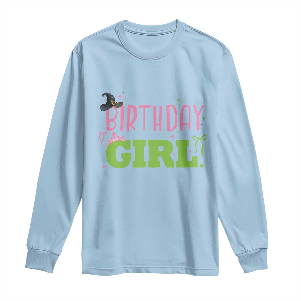 Birthday Girl Long Sleeve Shirt Witch Pink Green Toddler Baby 1st 2nd 3rd 4th 5th 6th 7th