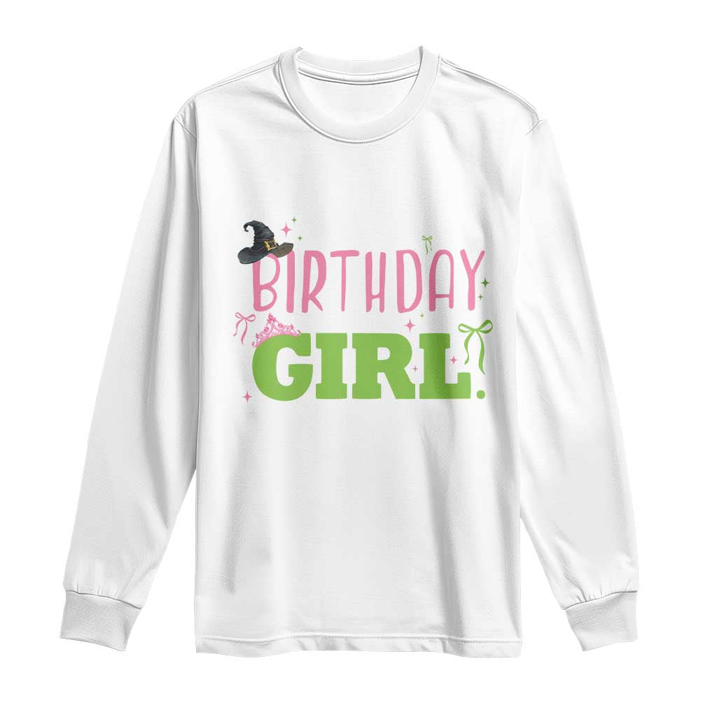 Birthday Girl Long Sleeve Shirt Witch Pink Green Toddler Baby 1st 2nd 3rd 4th 5th 6th 7th