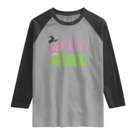 Birthday Girl Raglan Shirt Witch Pink Green Toddler Baby 1st 2nd 3rd 4th 5th 6th 7th