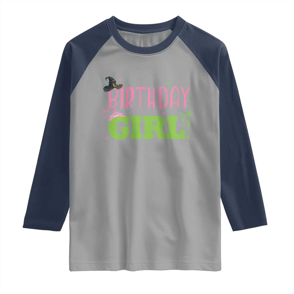 Birthday Girl Raglan Shirt Witch Pink Green Toddler Baby 1st 2nd 3rd 4th 5th 6th 7th