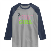 Birthday Girl Raglan Shirt Witch Pink Green Toddler Baby 1st 2nd 3rd 4th 5th 6th 7th
