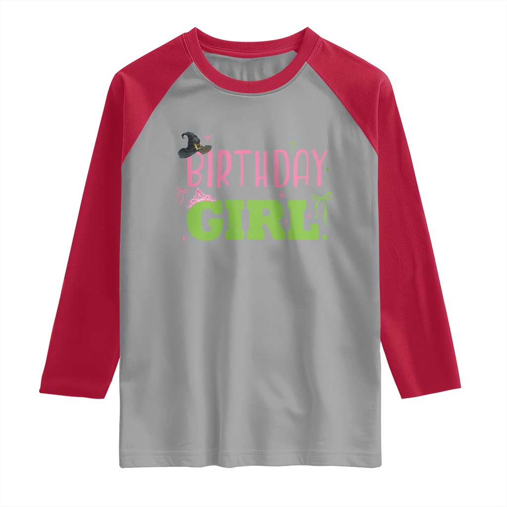 Birthday Girl Raglan Shirt Witch Pink Green Toddler Baby 1st 2nd 3rd 4th 5th 6th 7th