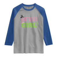 Birthday Girl Raglan Shirt Witch Pink Green Toddler Baby 1st 2nd 3rd 4th 5th 6th 7th