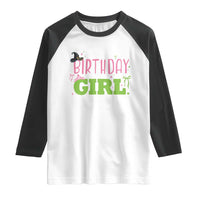 Birthday Girl Raglan Shirt Witch Pink Green Toddler Baby 1st 2nd 3rd 4th 5th 6th 7th