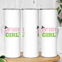 Birthday Girl Skinny Tumbler Witch Pink Green Toddler Baby 1st 2nd 3rd 4th 5th 6th 7th