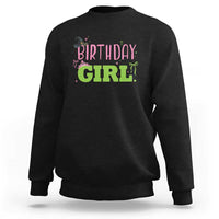 Birthday Girl Sweatshirt Witch Pink Green Toddler Baby 1st 2nd 3rd 4th 5th 6th 7th