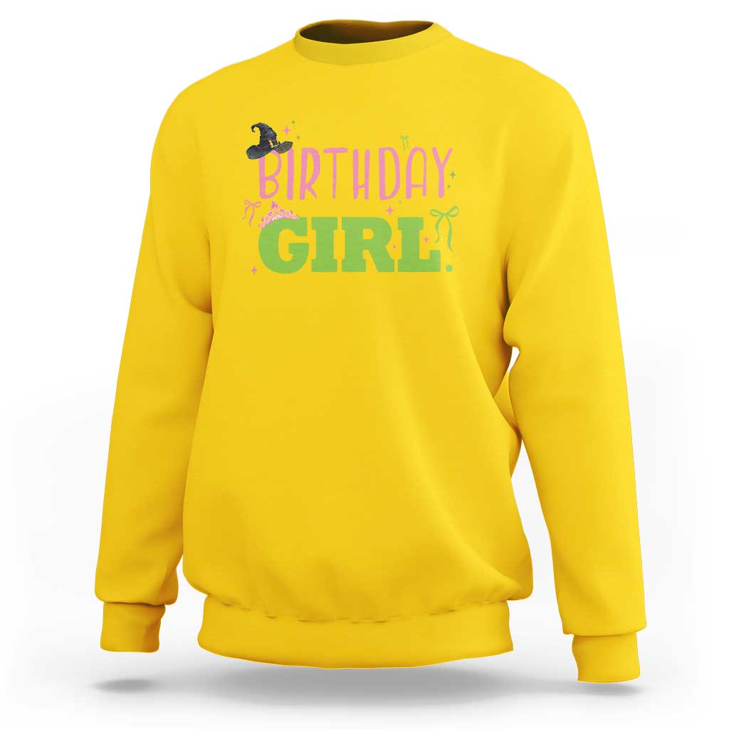 Birthday Girl Sweatshirt Witch Pink Green Toddler Baby 1st 2nd 3rd 4th 5th 6th 7th