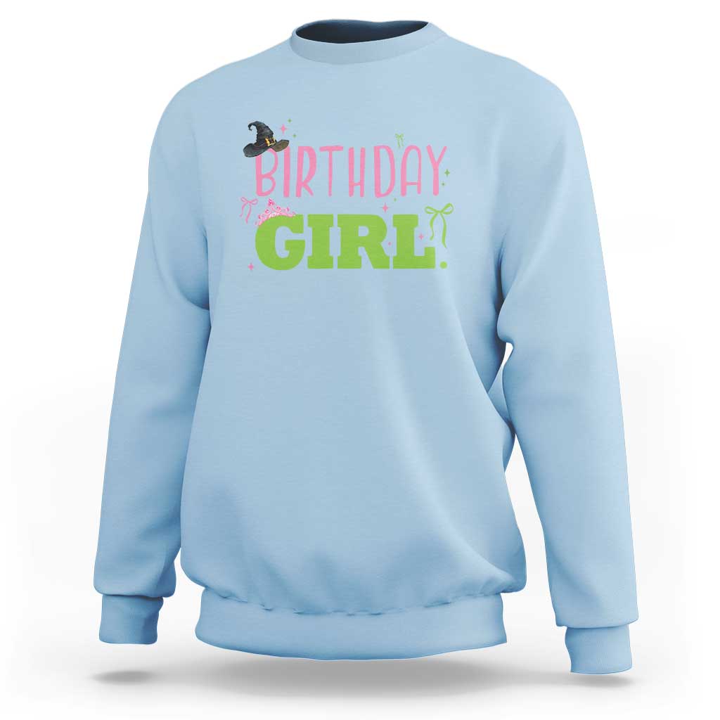 Birthday Girl Sweatshirt Witch Pink Green Toddler Baby 1st 2nd 3rd 4th 5th 6th 7th