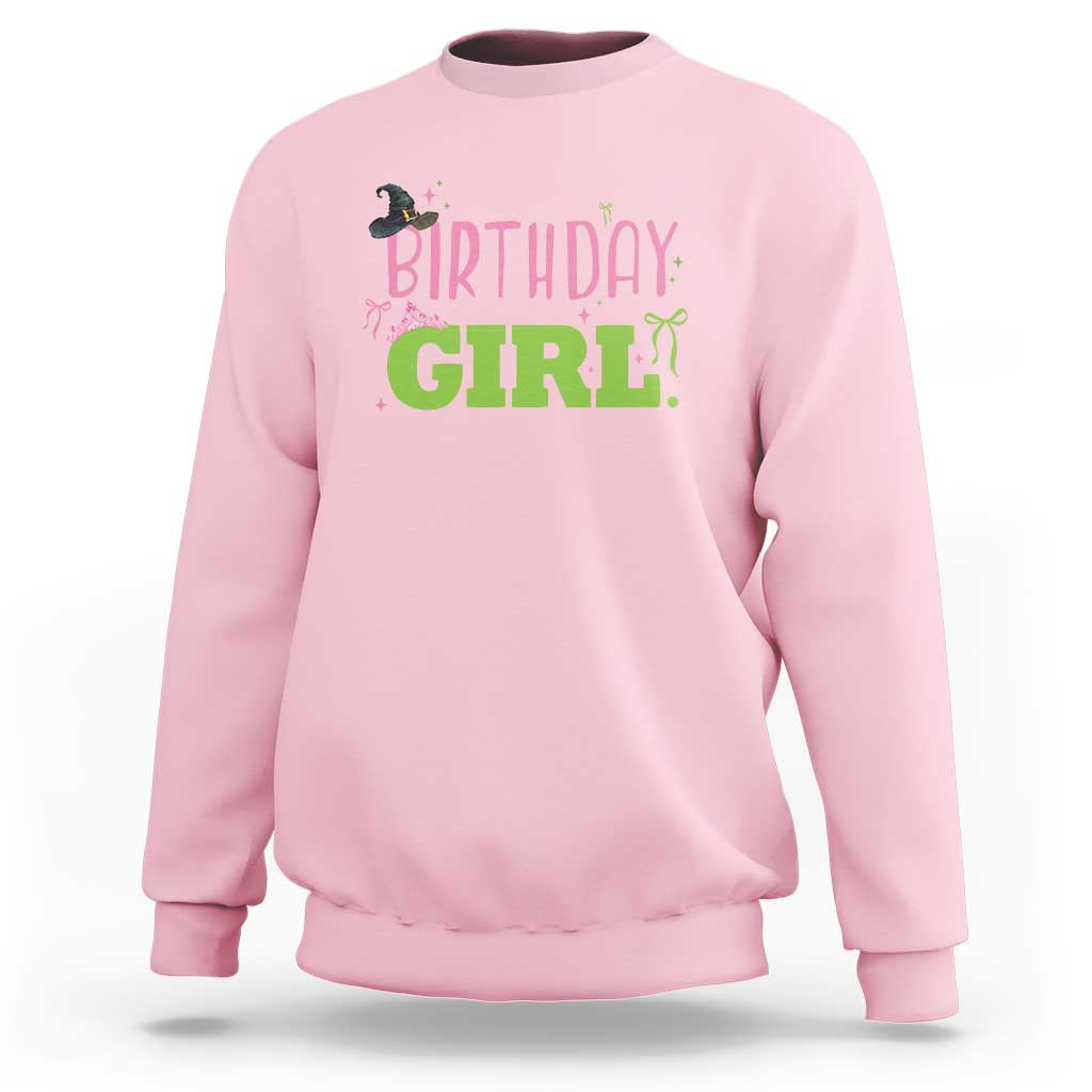 Birthday Girl Sweatshirt Witch Pink Green Toddler Baby 1st 2nd 3rd 4th 5th 6th 7th