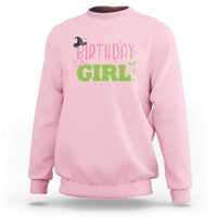 Birthday Girl Sweatshirt Witch Pink Green Toddler Baby 1st 2nd 3rd 4th 5th 6th 7th