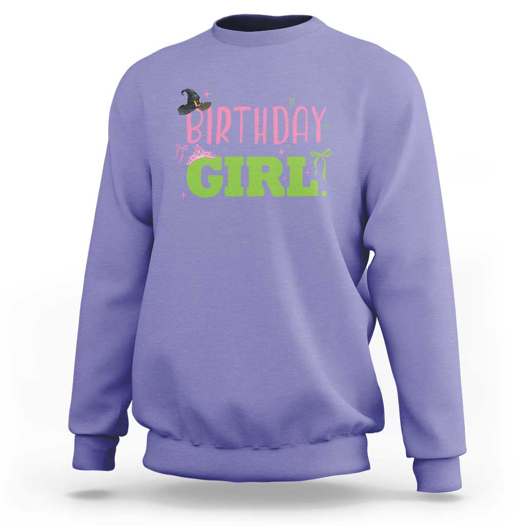 Birthday Girl Sweatshirt Witch Pink Green Toddler Baby 1st 2nd 3rd 4th 5th 6th 7th
