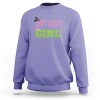 Birthday Girl Sweatshirt Witch Pink Green Toddler Baby 1st 2nd 3rd 4th 5th 6th 7th