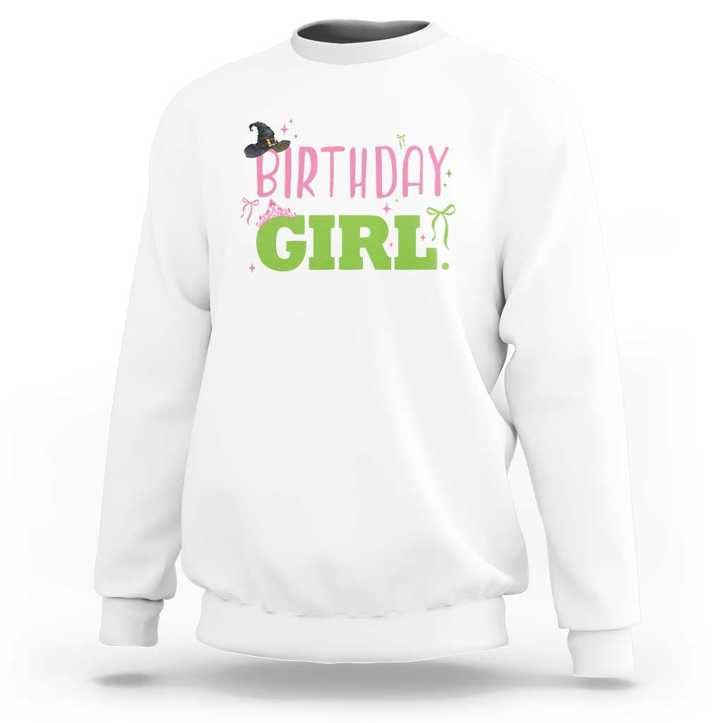Birthday Girl Sweatshirt Witch Pink Green Toddler Baby 1st 2nd 3rd 4th 5th 6th 7th