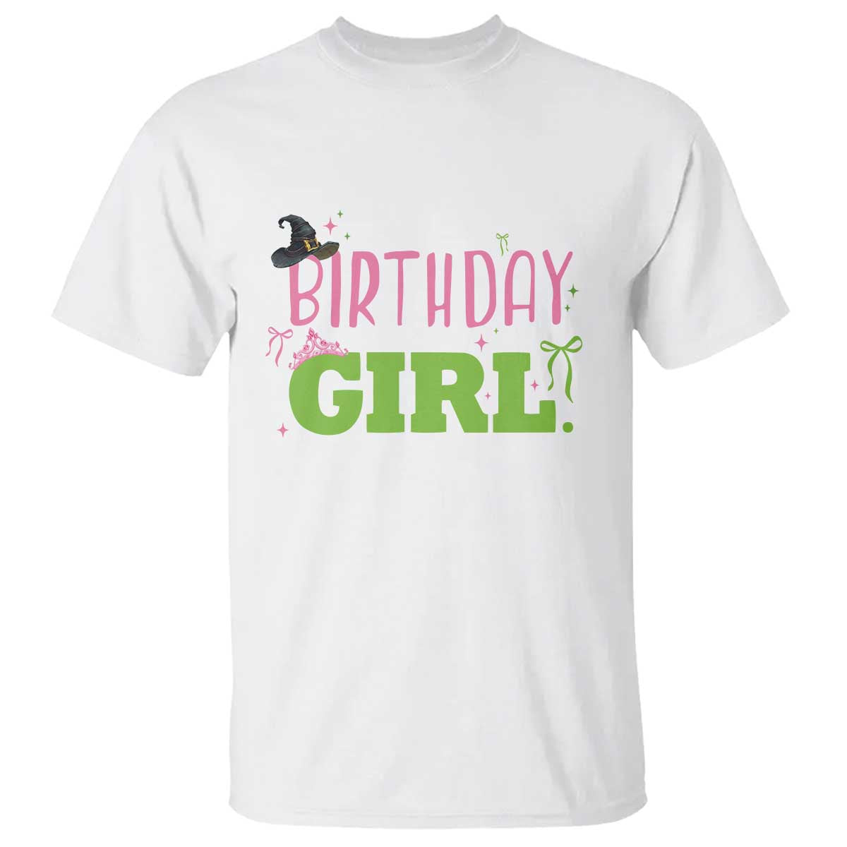 Birthday Girl T Shirt Witch Pink Green Toddler Baby 1st 2nd 3rd 4th 5th 6th 7th