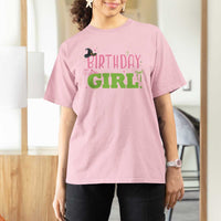 Birthday Girl T Shirt For Women Witch Pink Green Toddler Baby 1st 2nd 3rd 4th 5th 6th 7th