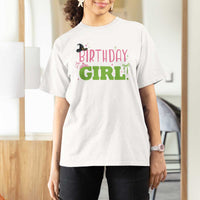 Birthday Girl T Shirt For Women Witch Pink Green Toddler Baby 1st 2nd 3rd 4th 5th 6th 7th