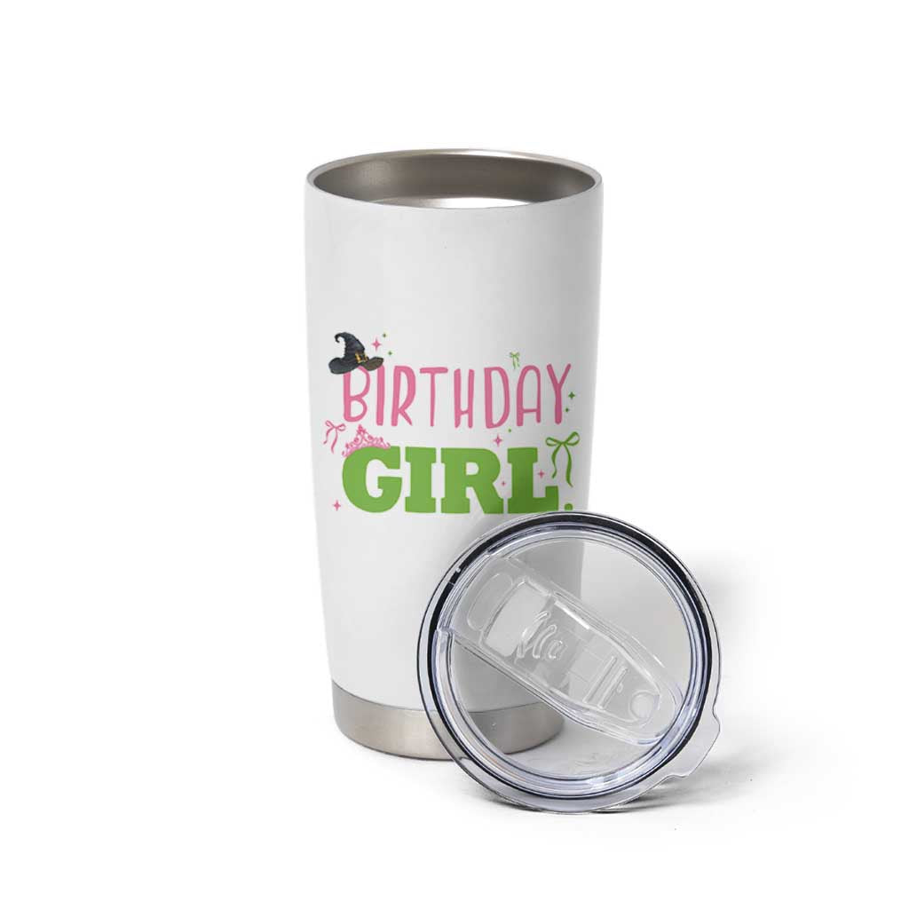 Birthday Girl Tumbler Cup Witch Pink Green Toddler Baby 1st 2nd 3rd 4th 5th 6th 7th
