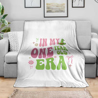Baby Girl First Birthday Outfit Throw Blanket In My One Year Old Era Witch Pink Green