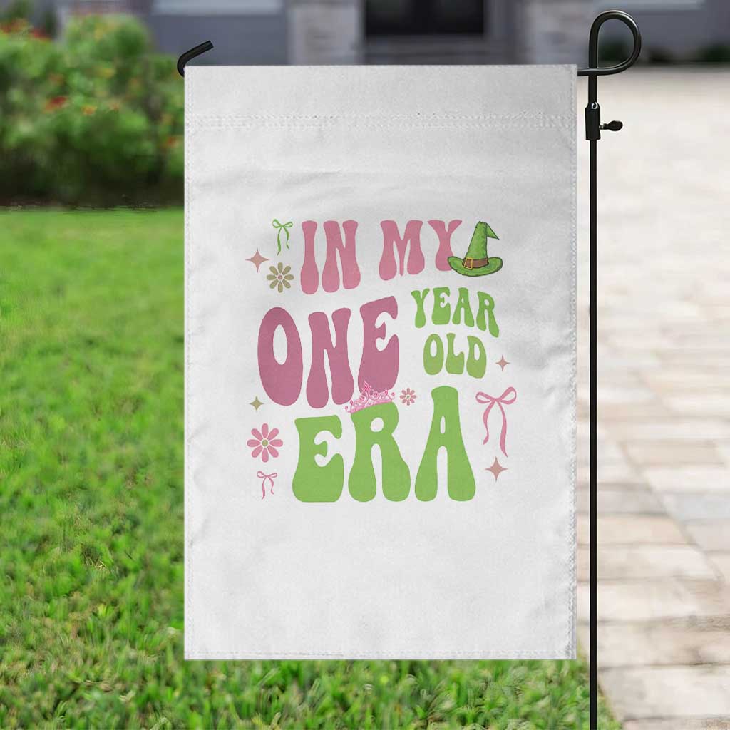 Baby Girl First Birthday Outfit Garden Flag In My One Year Old Era Witch Pink Green