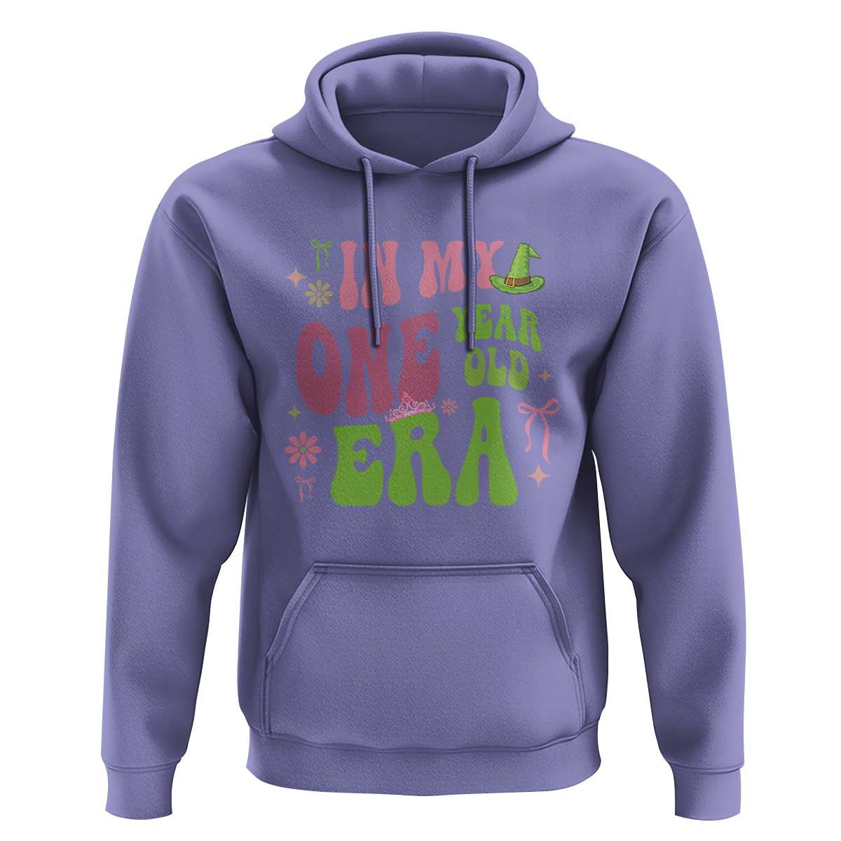 Baby Girl First Birthday Outfit Hoodie In My One Year Old Era Witch Pink Green