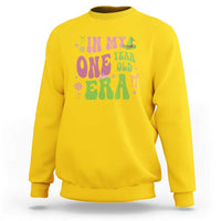 Baby Girl First Birthday Outfit Sweatshirt In My One Year Old Era Witch Pink Green