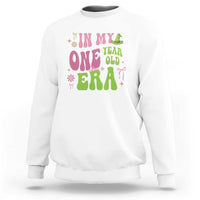Baby Girl First Birthday Outfit Sweatshirt In My One Year Old Era Witch Pink Green