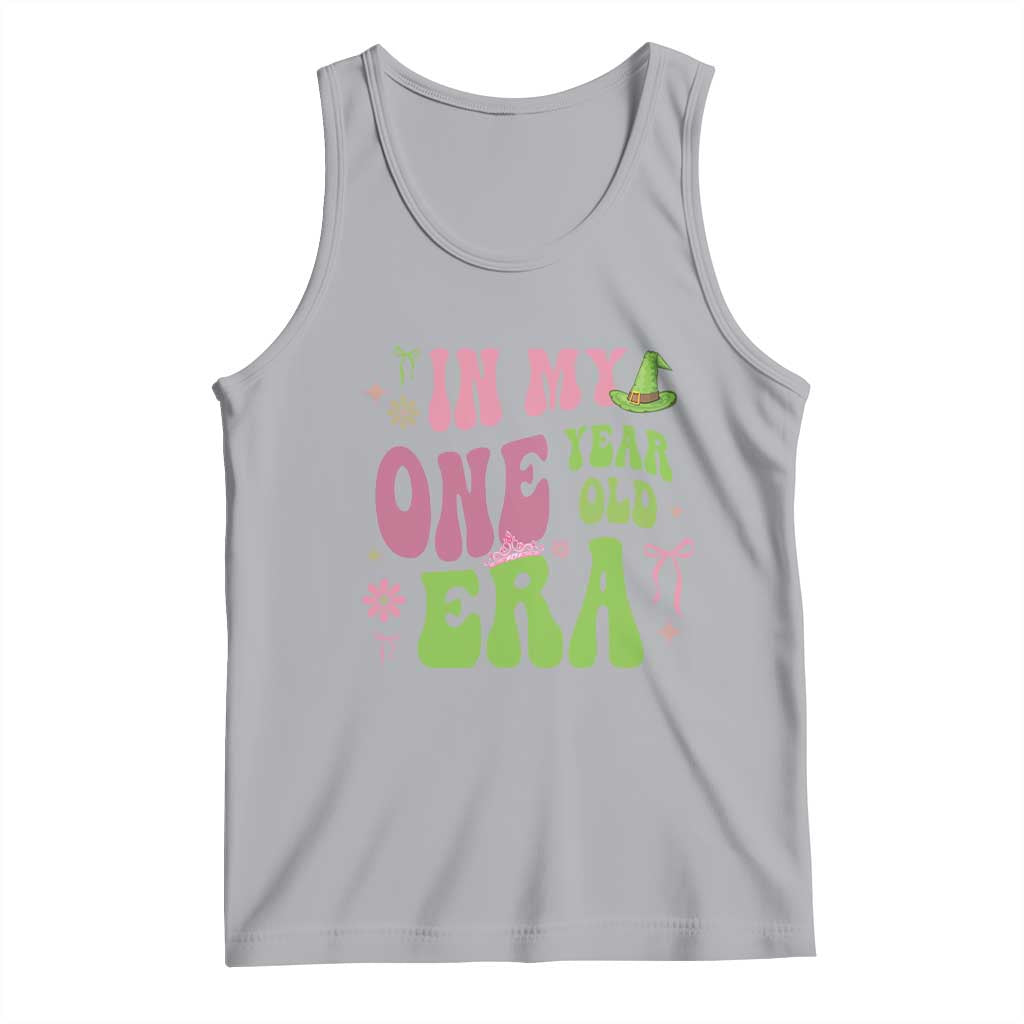 Baby Girl First Birthday Outfit Tank Top In My One Year Old Era Witch Pink Green