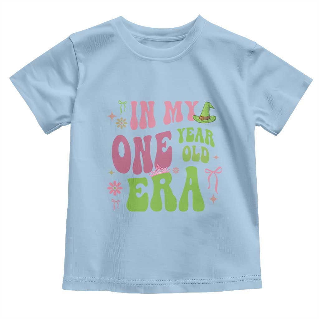Baby Girl First Birthday Outfit Toddler T Shirt In My One Year Old Era Witch Pink Green