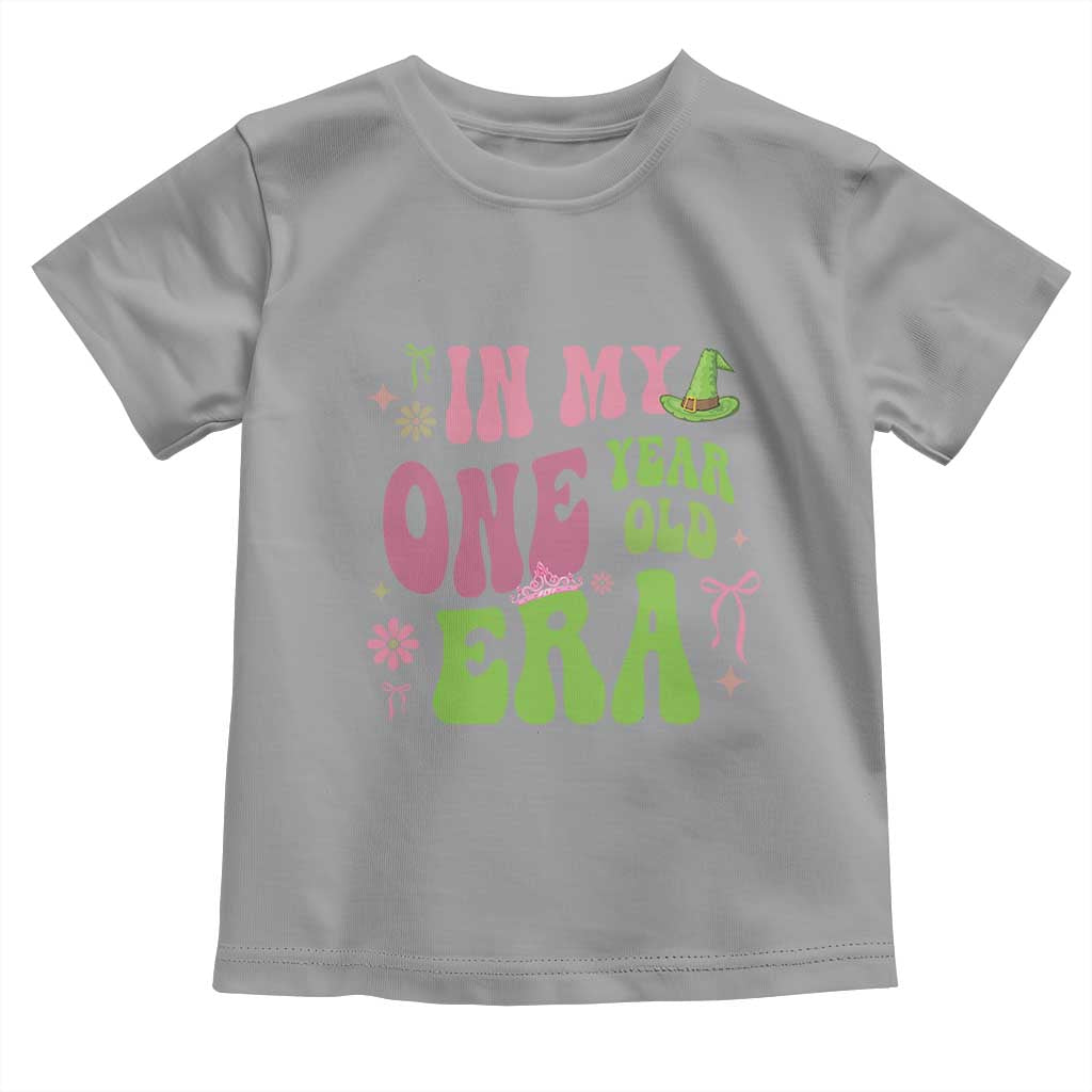 Baby Girl First Birthday Outfit Toddler T Shirt In My One Year Old Era Witch Pink Green