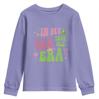 Baby Girl First Birthday Outfit Youth Sweatshirt In My One Year Old Era Witch Pink Green