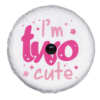 Two Birthday Girl Spare Tire Cover Pink 2nd Bday Im Two Cute