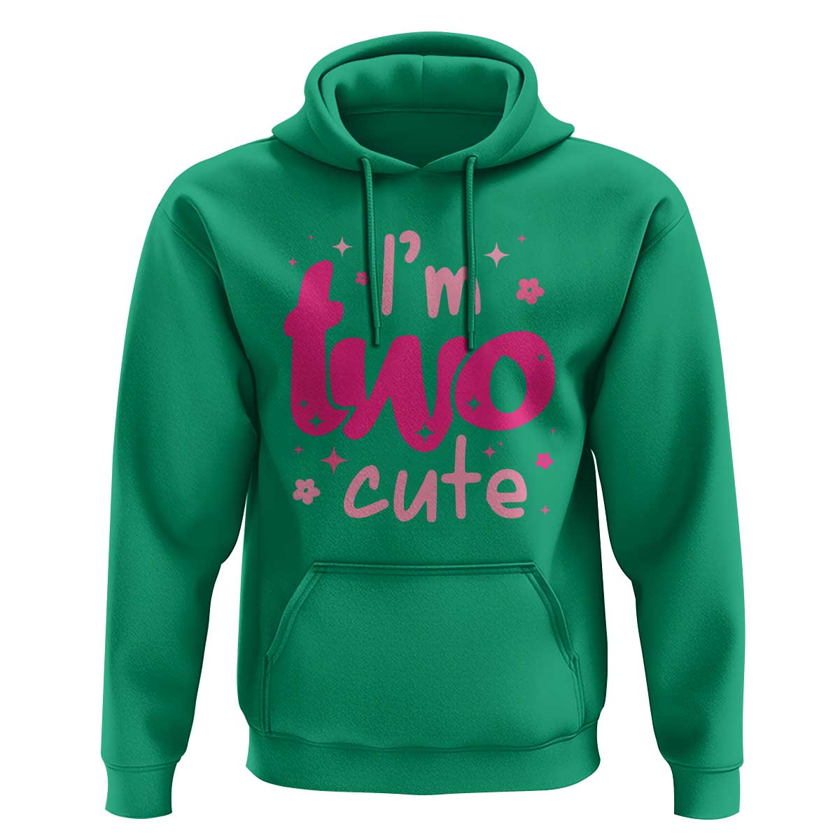 Two Birthday Girl Hoodie Pink 2nd Bday Im Two Cute