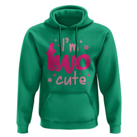 Two Birthday Girl Hoodie Pink 2nd Bday Im Two Cute