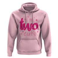 Two Birthday Girl Hoodie Pink 2nd Bday Im Two Cute
