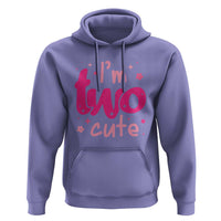 Two Birthday Girl Hoodie Pink 2nd Bday Im Two Cute