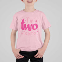 Two Birthday Girl T Shirt For Kid Pink 2nd Bday Im Two Cute