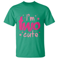 Two Birthday Girl T Shirt Pink 2nd Bday Im Two Cute