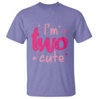 Two Birthday Girl T Shirt Pink 2nd Bday Im Two Cute