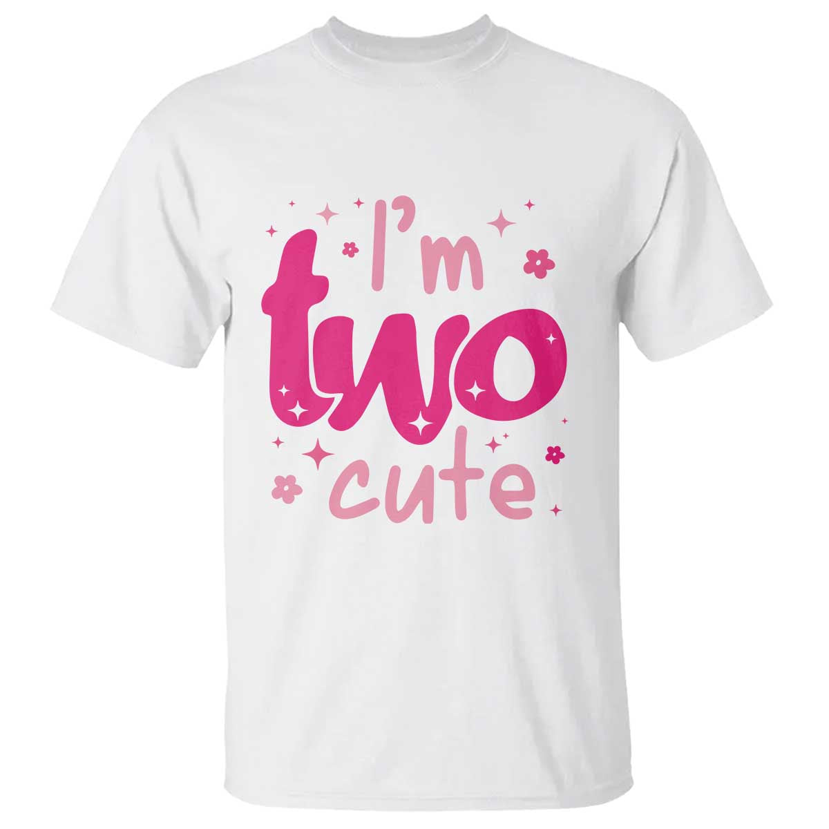 Two Birthday Girl T Shirt Pink 2nd Bday Im Two Cute