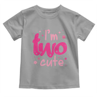 Two Birthday Girl Toddler T Shirt Pink 2nd Bday Im Two Cute
