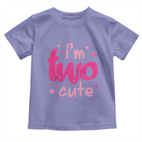 Two Birthday Girl Toddler T Shirt Pink 2nd Bday Im Two Cute