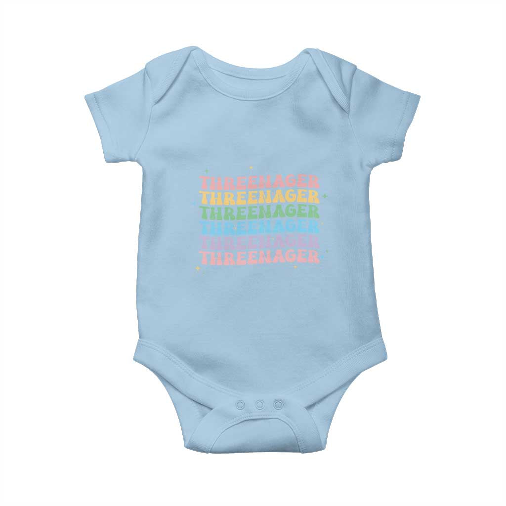 3rd Birthday Baby Onesie Toddler Threenager 3 Years Old Birthday Outfit
