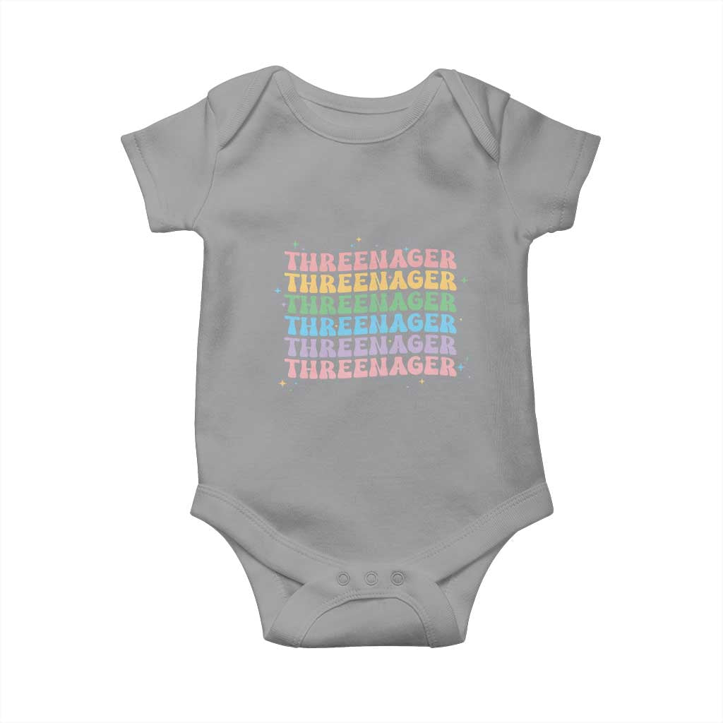 3rd Birthday Baby Onesie Toddler Threenager 3 Years Old Birthday Outfit