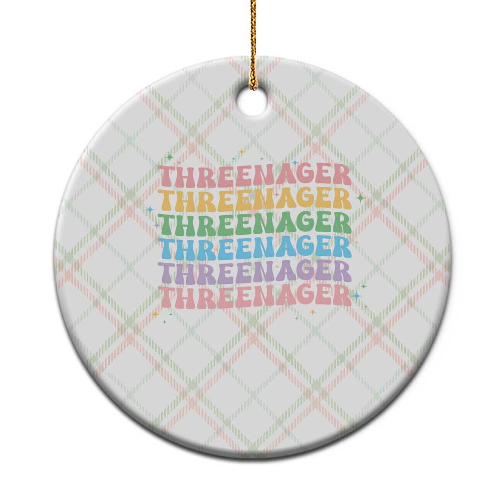 3rd Birthday Ceramic Ornament Toddler Threenager 3 Years Old Birthday Outfit