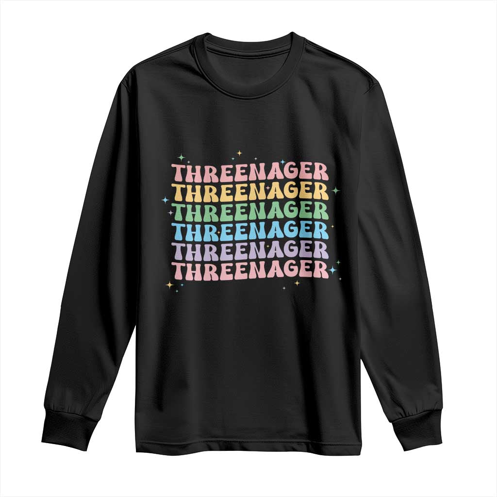 3rd Birthday Long Sleeve Shirt Toddler Threenager 3 Years Old Birthday Outfit