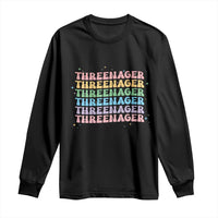 3rd Birthday Long Sleeve Shirt Toddler Threenager 3 Years Old Birthday Outfit