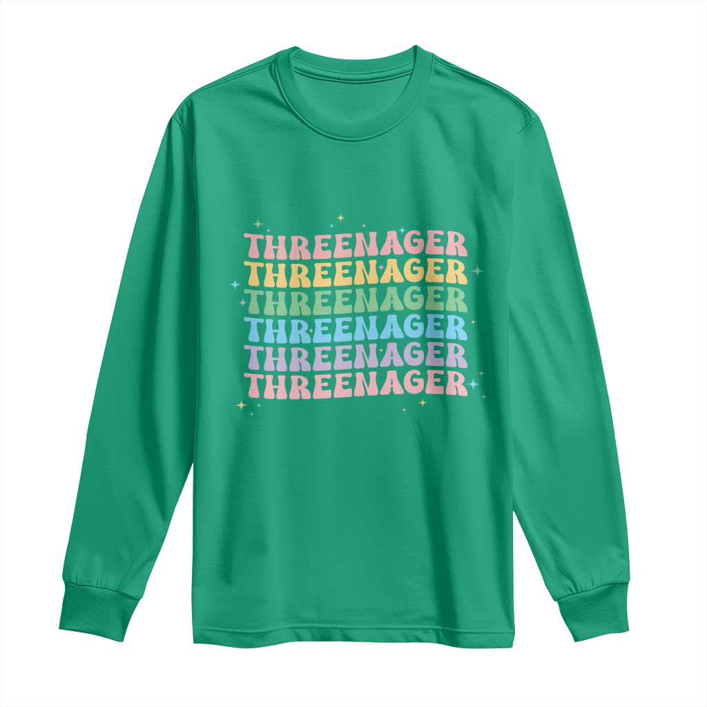 3rd Birthday Long Sleeve Shirt Toddler Threenager 3 Years Old Birthday Outfit